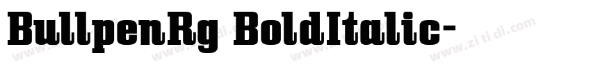 BullpenRg BoldItalic字体转换